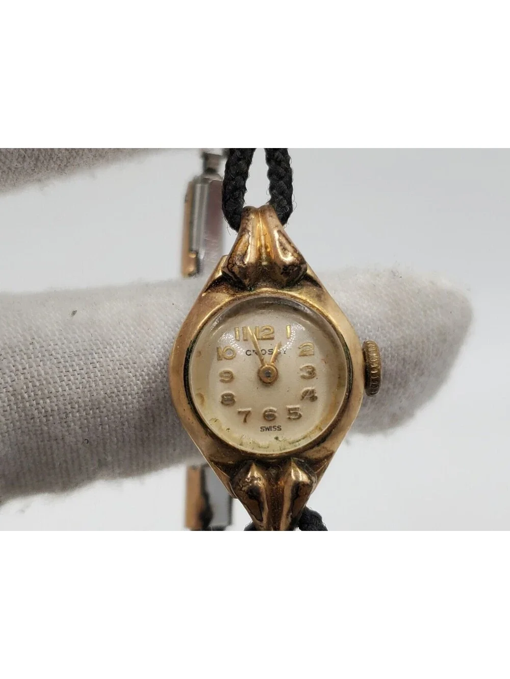 Vintage Crosby Mechanical Watch Women 10k R.G.P Bezel For Parts